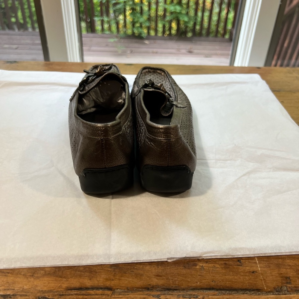 Stuart Weitzman Great Condition Pewter Loafer - image 3